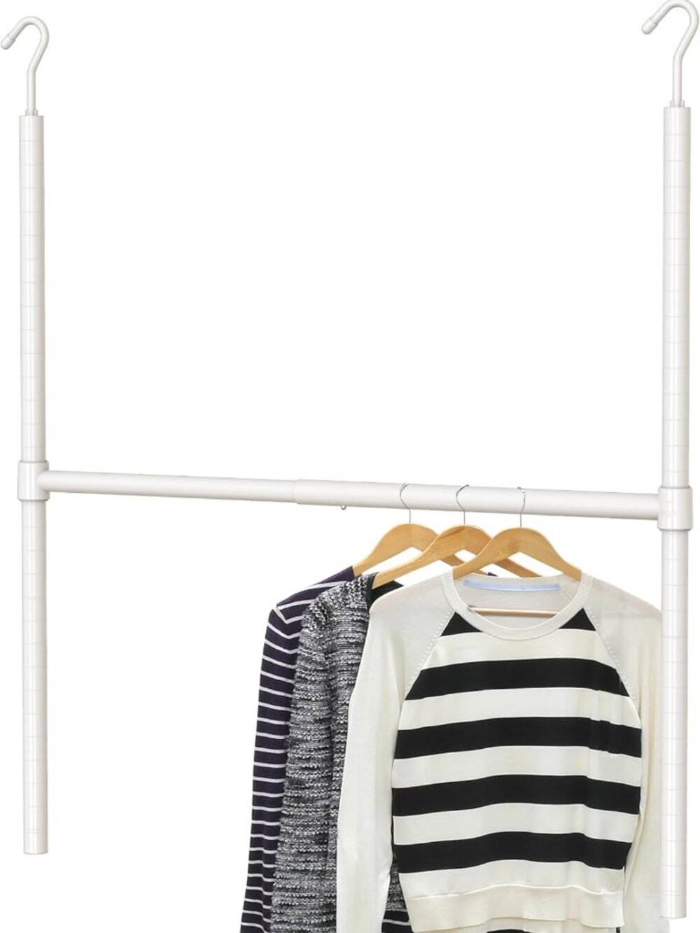 Adjustable Closet Hanging Rod - Space-Saving Organizer for Clothes & Accessories